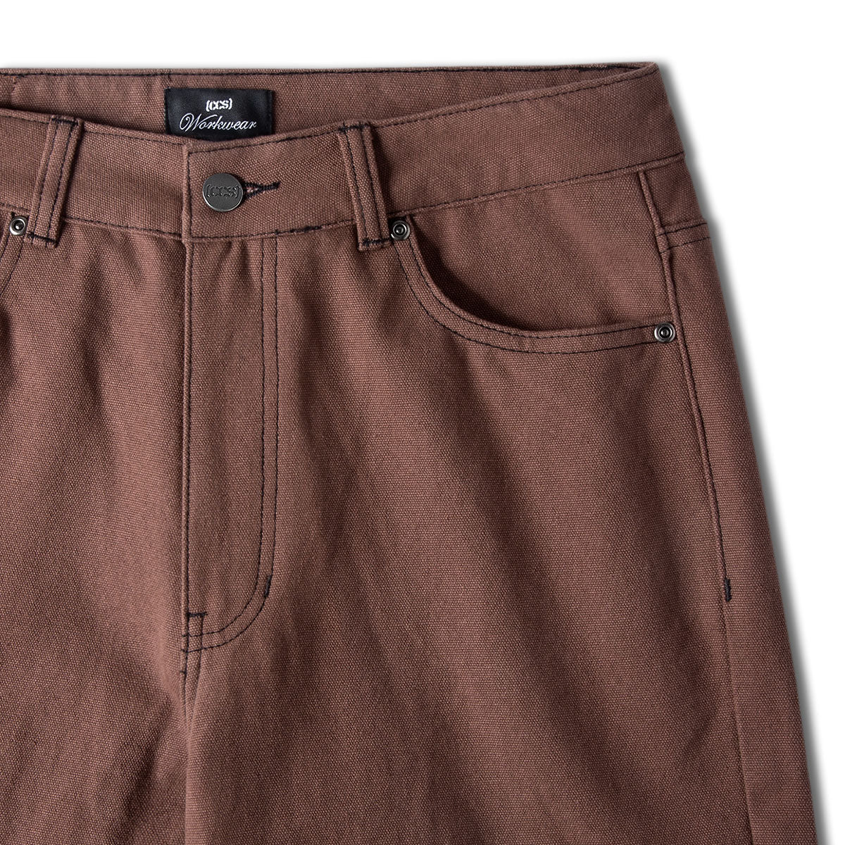 CCS Double Knee Original Relaxed Canvas Pants - Brown/Black - Image 6