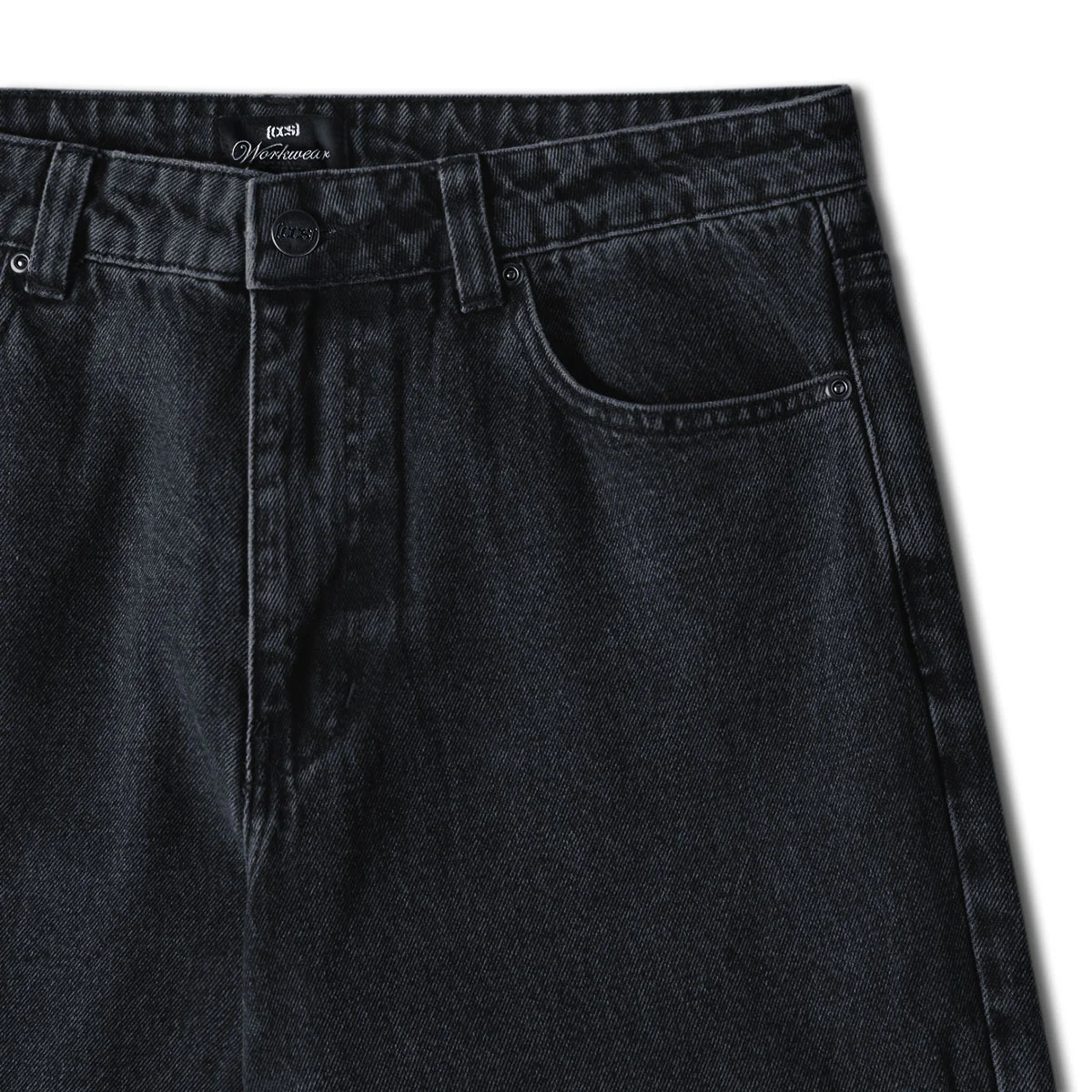 CCS Double Knee Original Relaxed Denim Jeans - Acid Black - Image 6