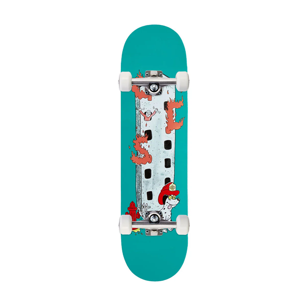 CCS Fireman Mini Skateboard Complete - Teal - Image 3