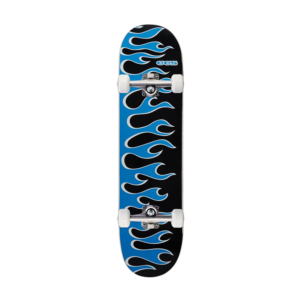 CCS Flames Mini Skateboard Complete - Black/Blue - Image 4