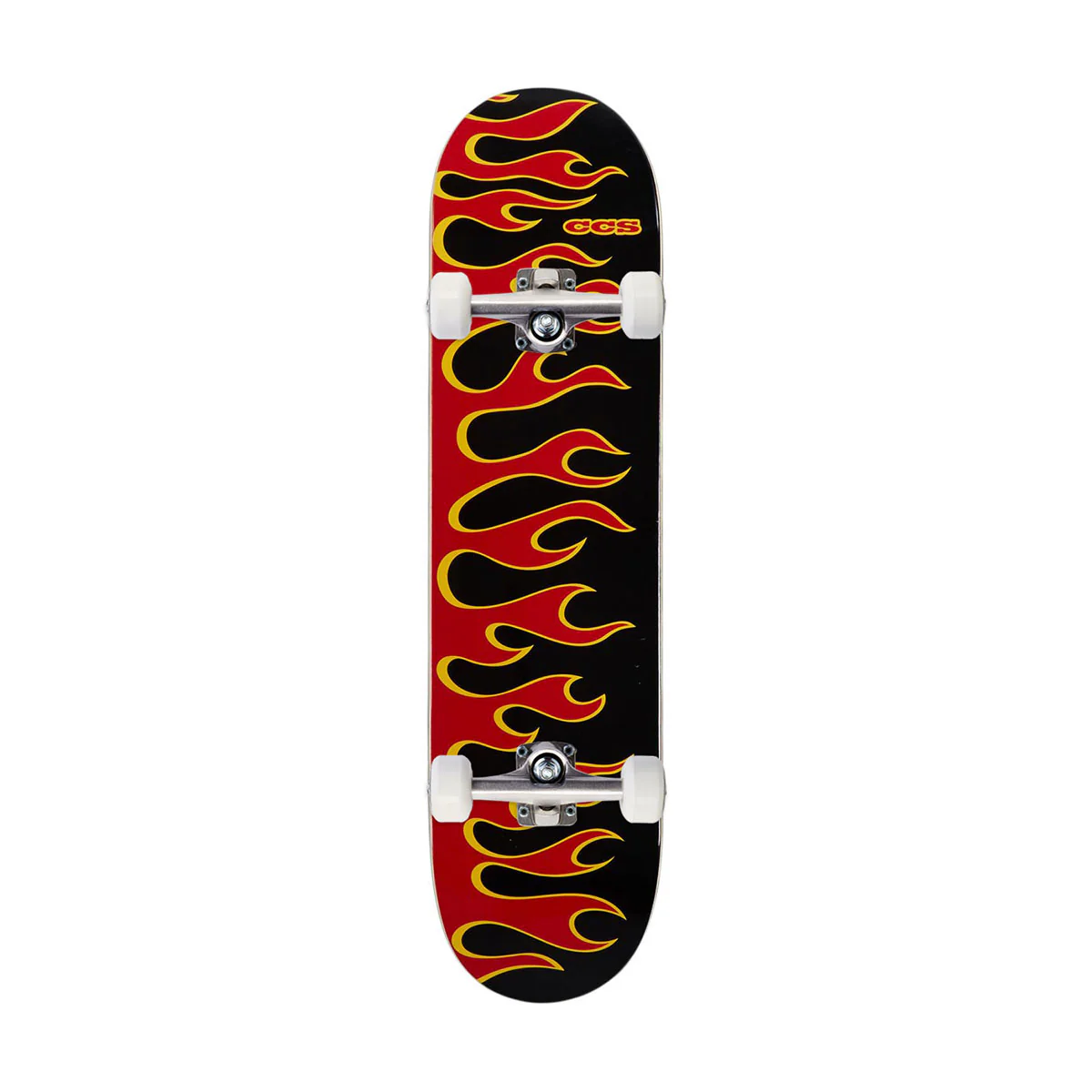 CCS Flames Mini Skateboard Complete - Black/Red - Image 3