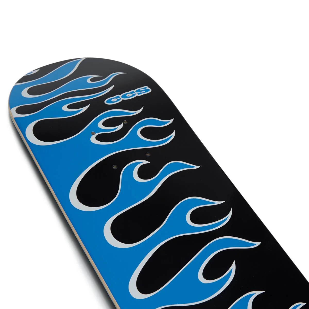 CCS Flames Mini Skateboard Deck - Black/Blue - Image 3
