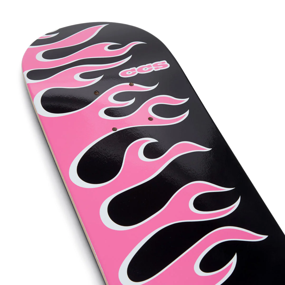 CCS Flames Mini Skateboard Deck - Black/Pink - Image 3