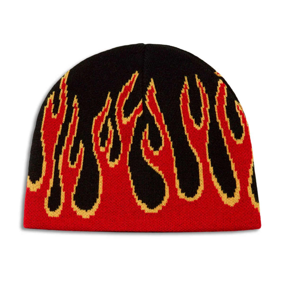 CCS Flames Reversible Skully Beanie - Black/Red - Image 2
