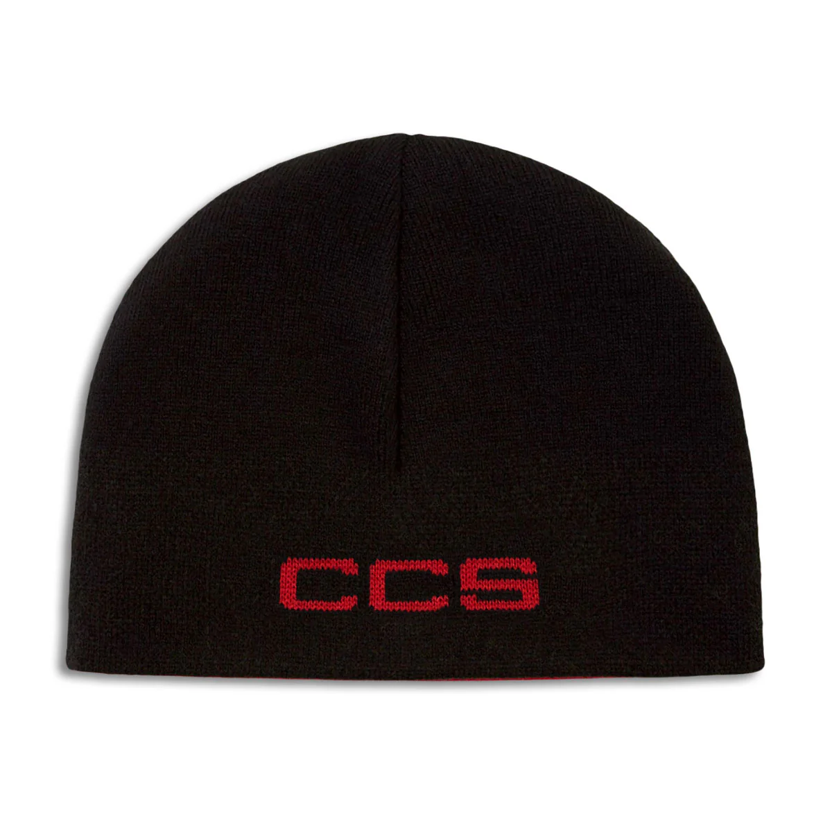 CCS Flames Reversible Skully Beanie - Black/Red - Image 3
