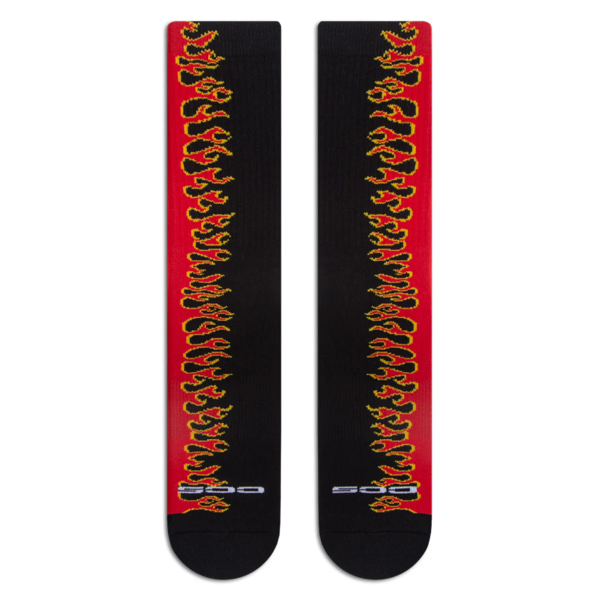 CCS Flames Socks - Black/Red - Image 2