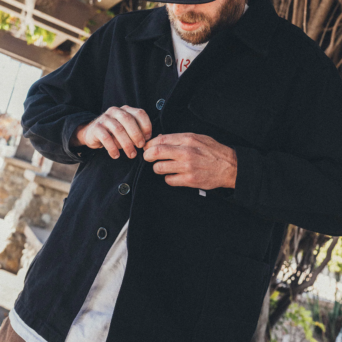 CCS French Cropped Chore Jacket - Black - Image 3