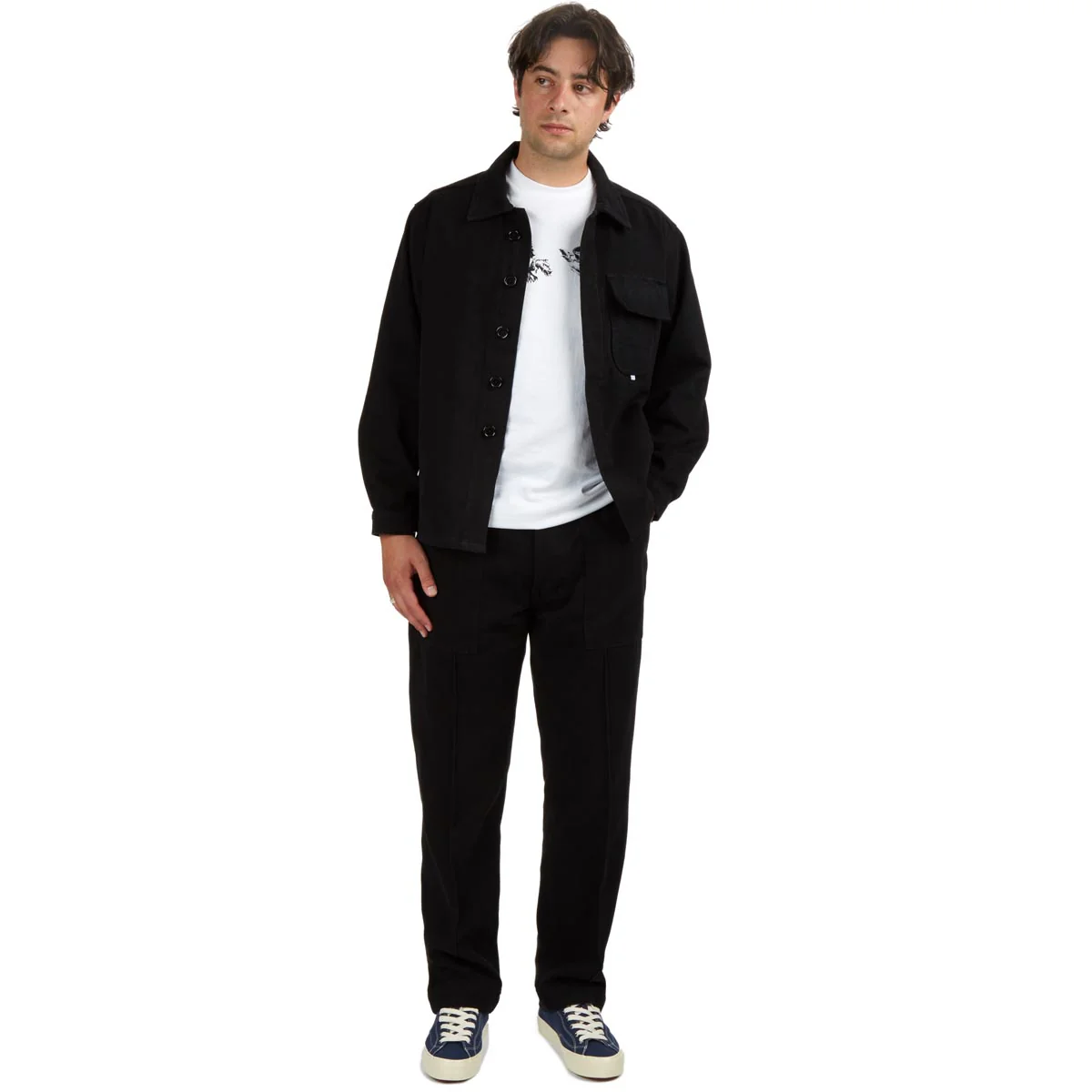 CCS French Cropped Chore Jacket - Black - Image 4