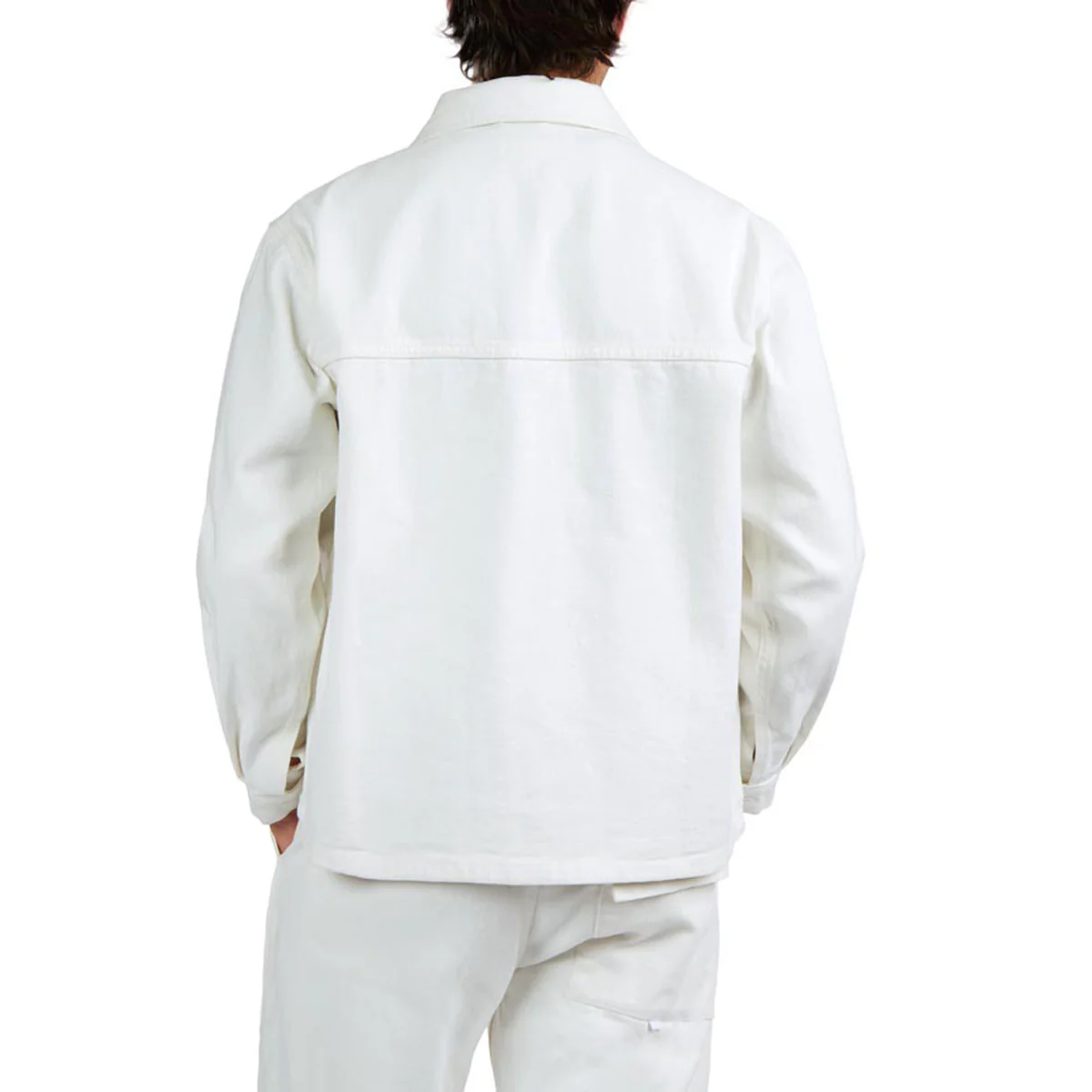 CCS French Cropped Chore Jacket - White - Image 5
