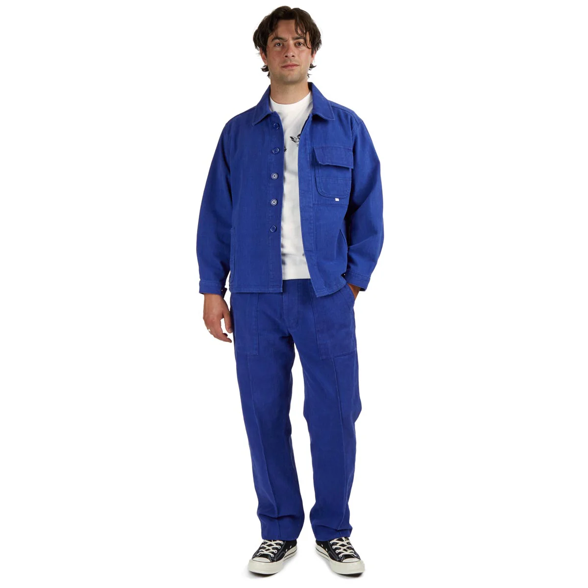 CCS French Surplus Chore Pants - Blue - Image 3