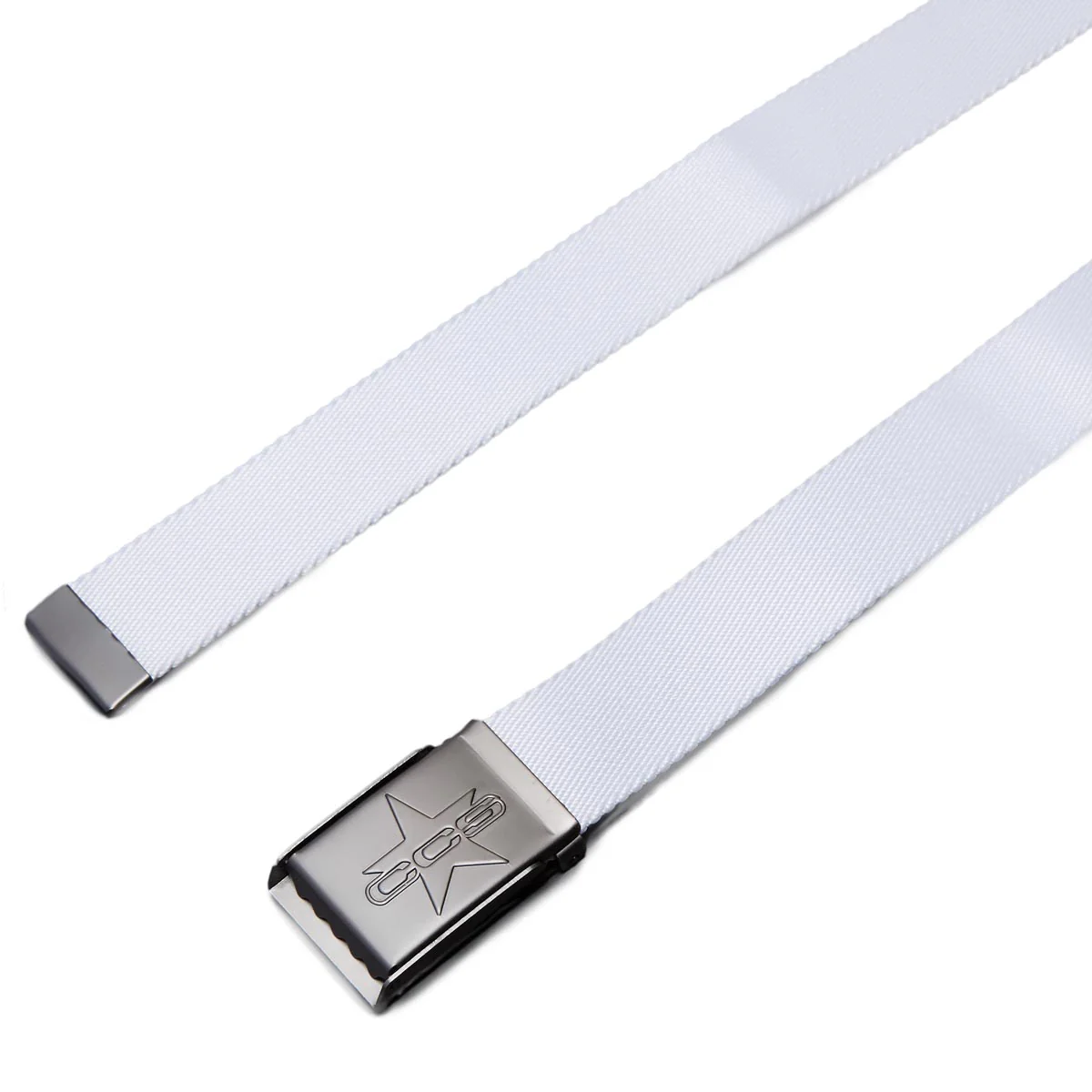 CCS Gunmetal 97 Star Web Belt - White - Image 2
