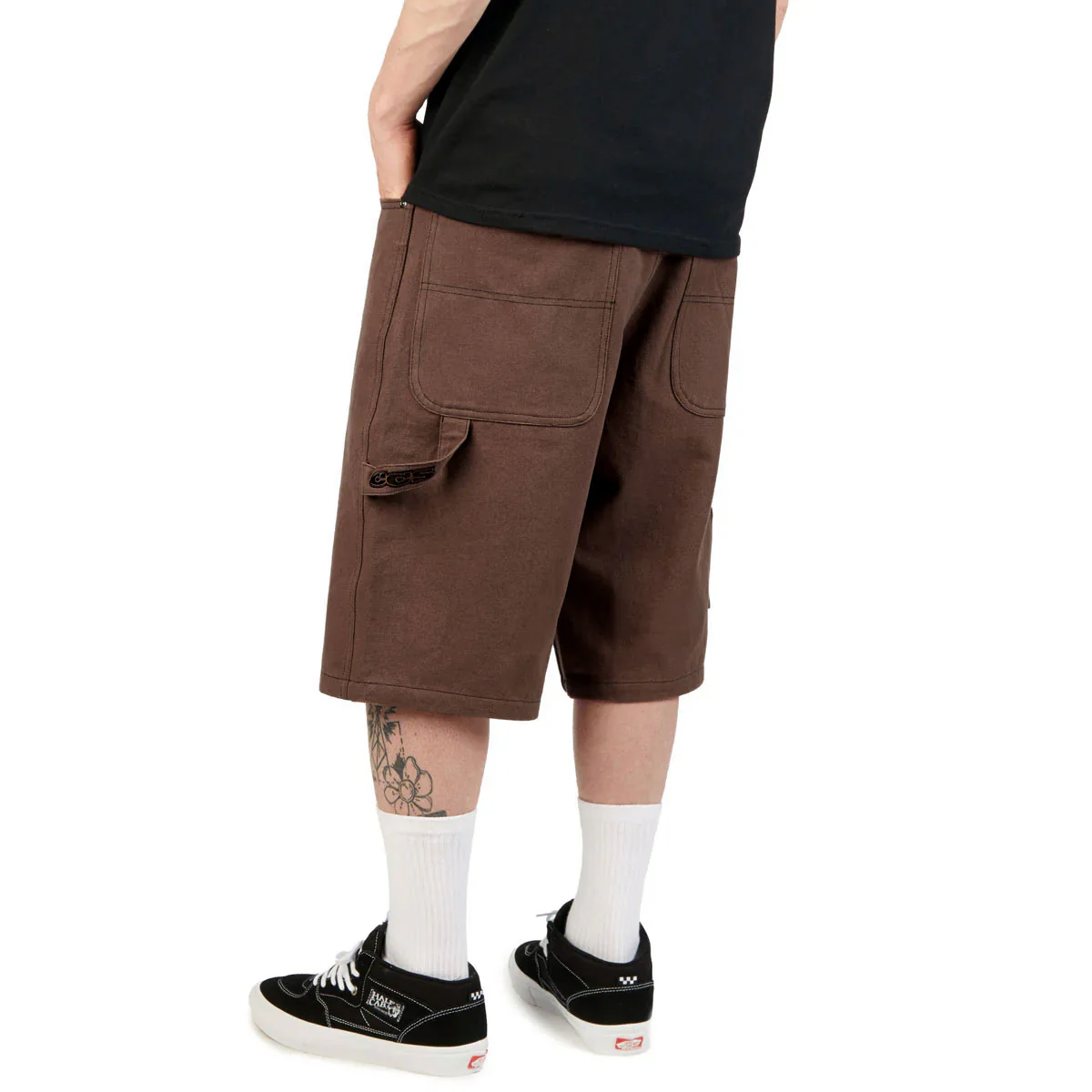 CCS Hammer Loop Canvas Shorts - Brown/Black - Image 5