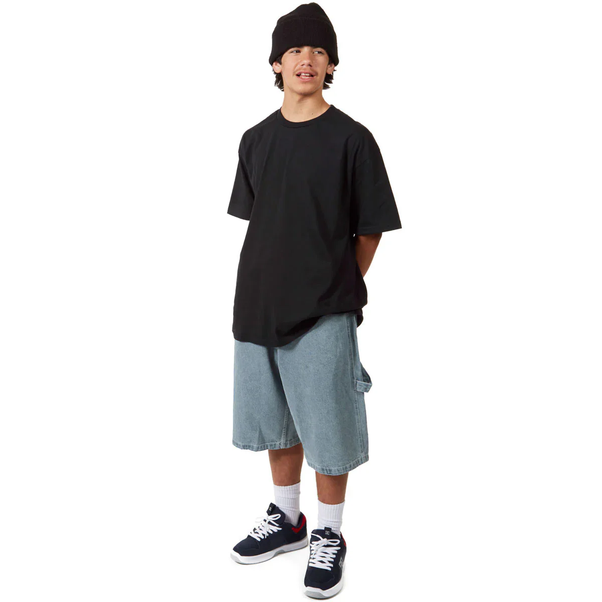 CCS Hammer Loop Jean Shorts - Bleach Wash - Image 3