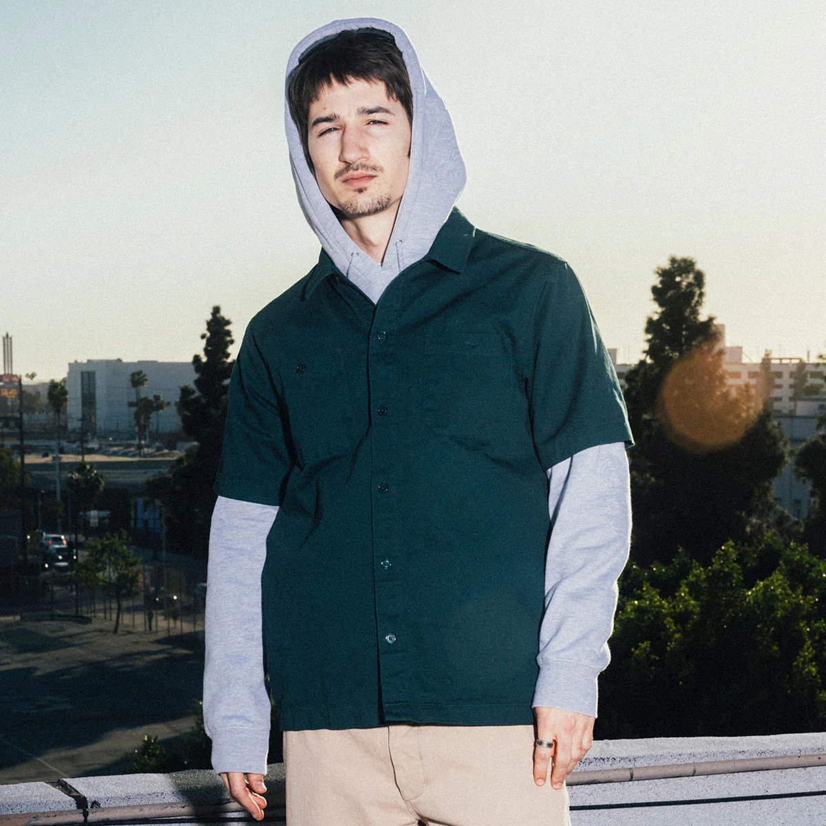 CCS Heavy Cotton Work Shirt - Hunter Green - Image 2