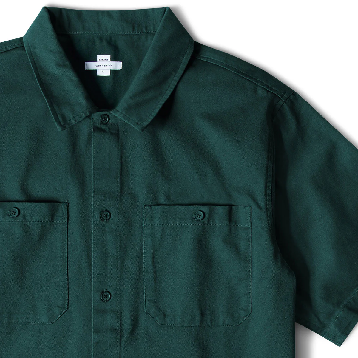 CCS Heavy Cotton Work Shirt - Hunter Green - Image 6
