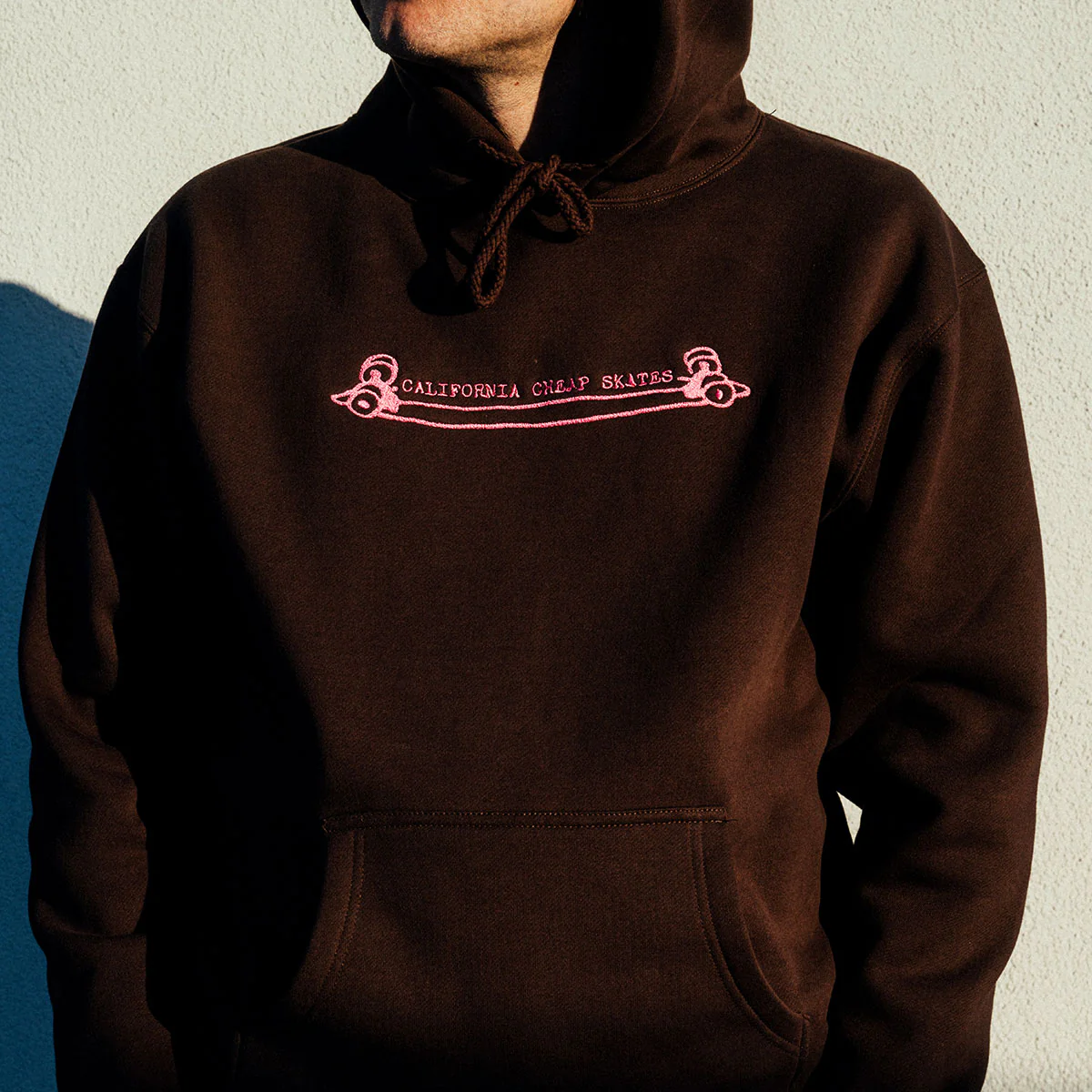 CCS Heritage Cheap Skates Hoodie - Brown/Pink - Image 4