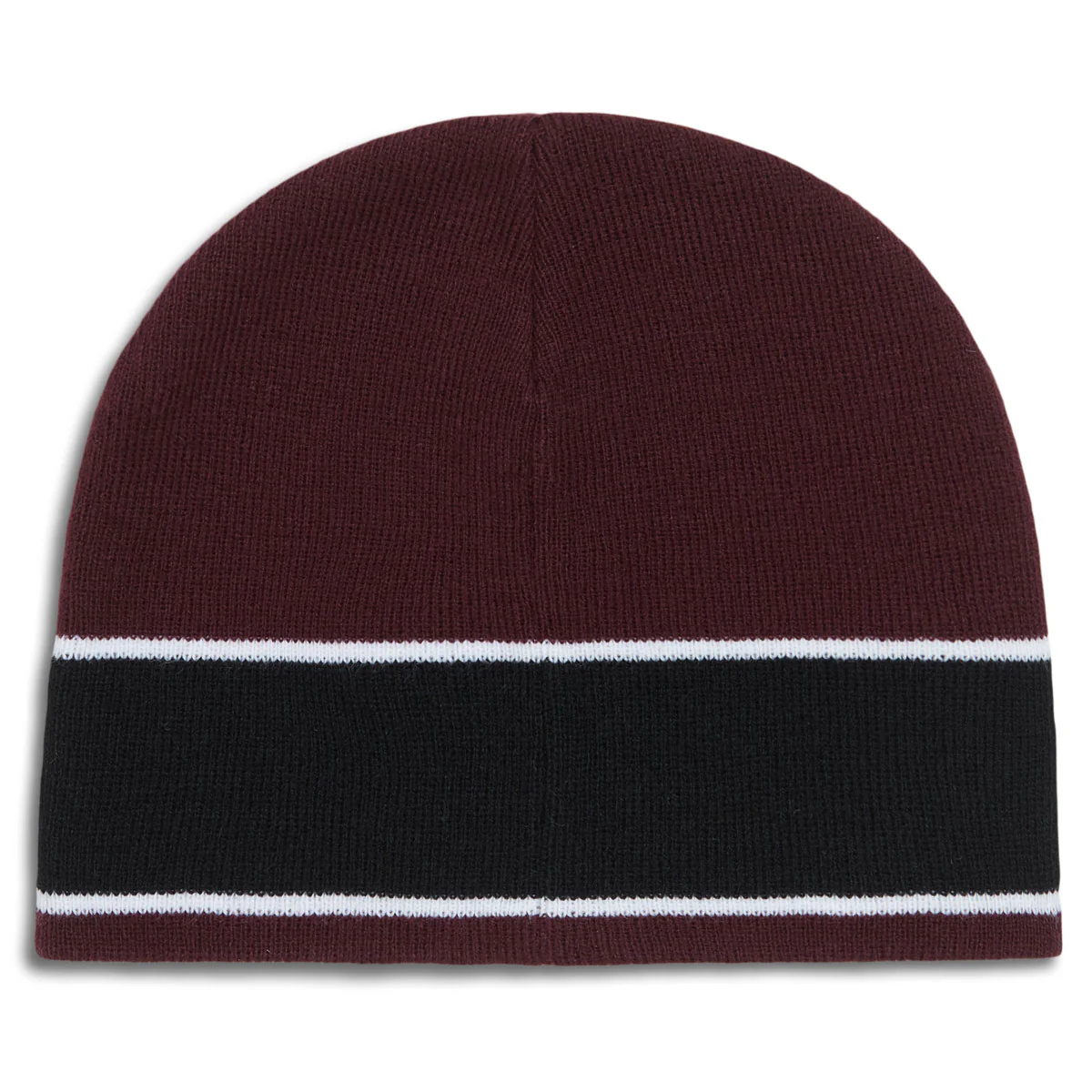 CCS Icon Skully Beanie - Maroon/Black - Image 3