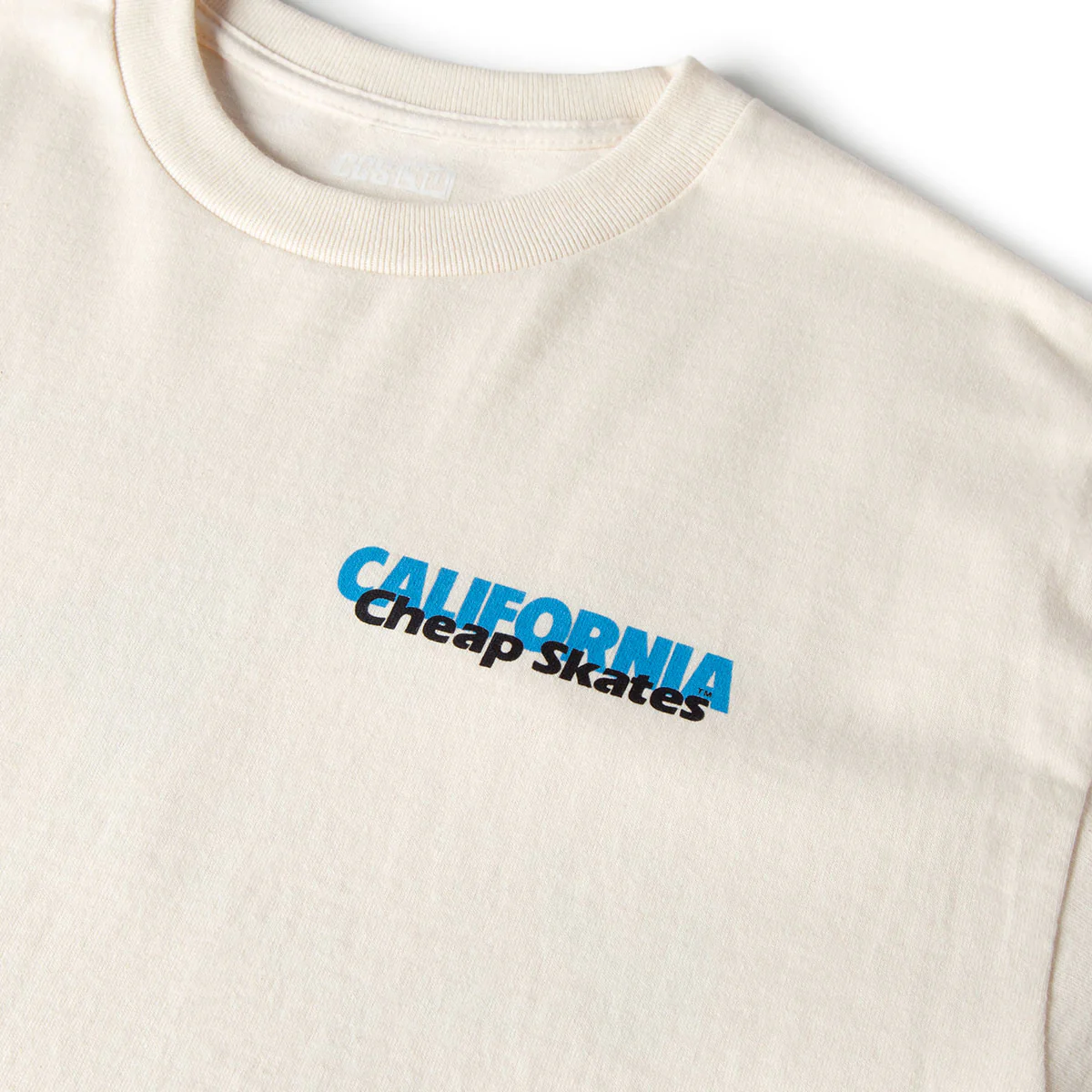 CCS June 1985 Ad T-Shirt - Vintage White/Blue - Image 5