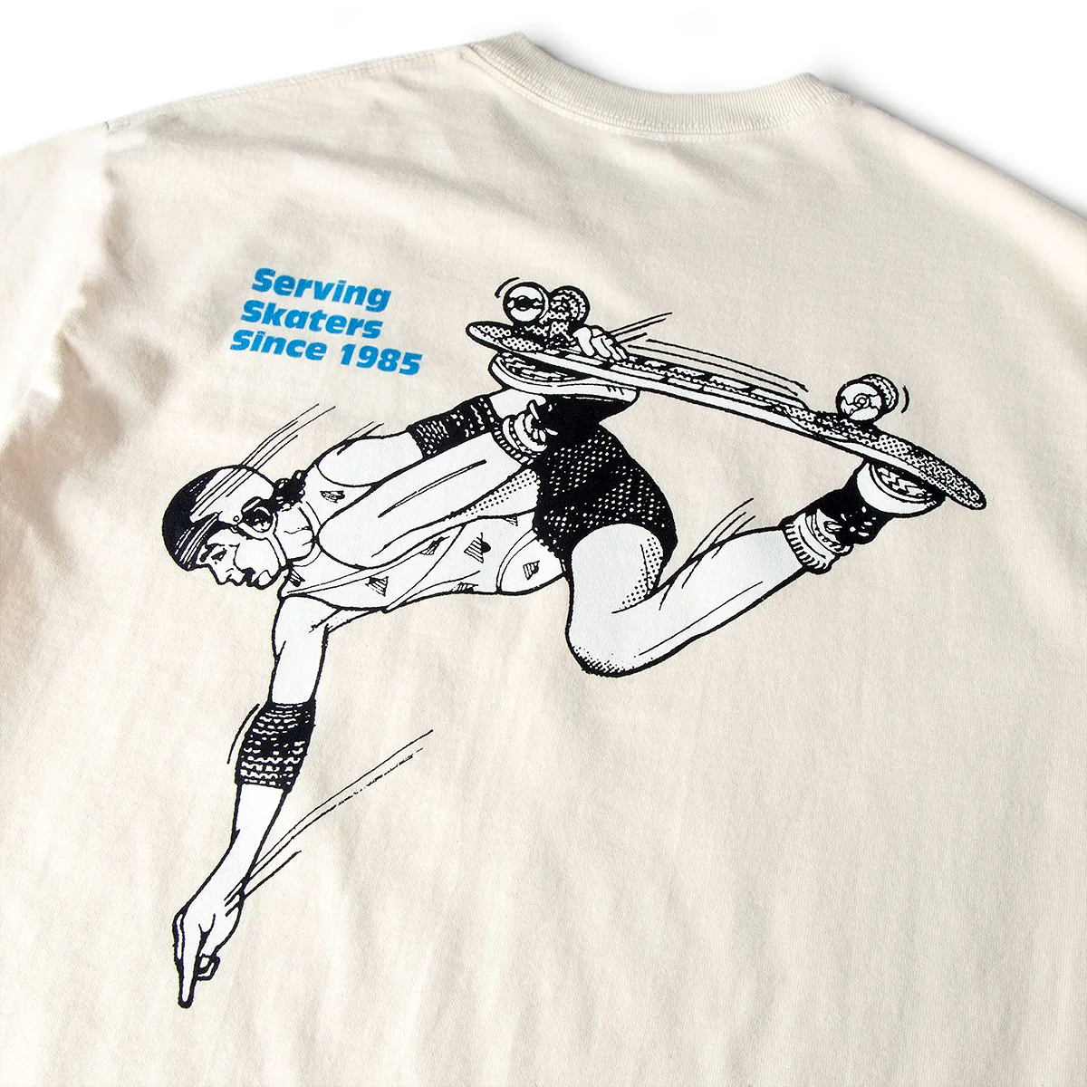 CCS June 1985 Ad T-Shirt - Vintage White/Blue - Image 6