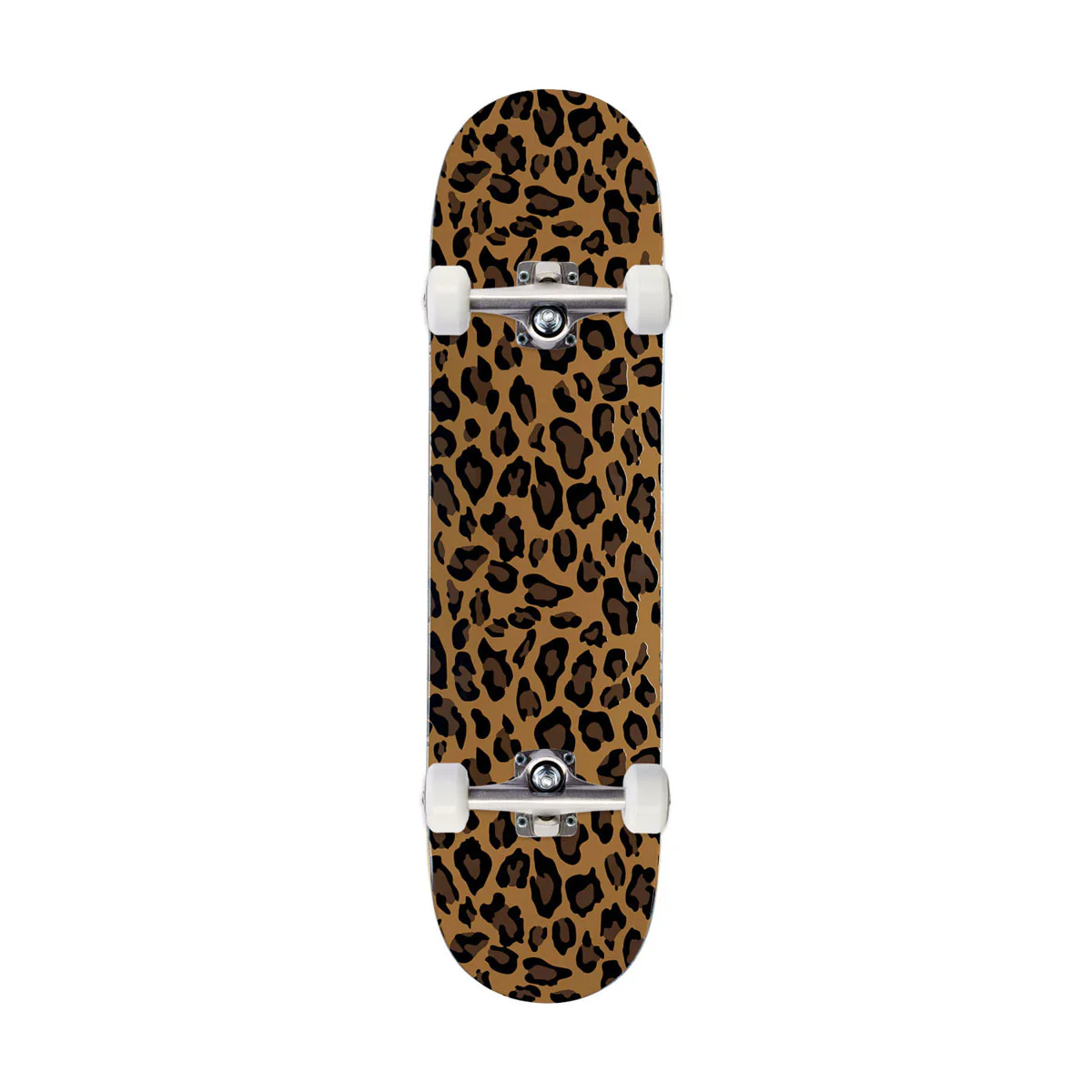 CCS Leopard Embossed Mini Skateboard Complete - Brown - Image 4