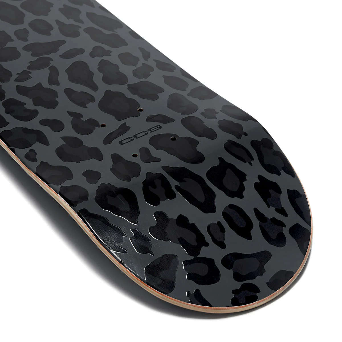 CCS Leopard Embossed Mini Skateboard Complete - Charcoal - Image 3