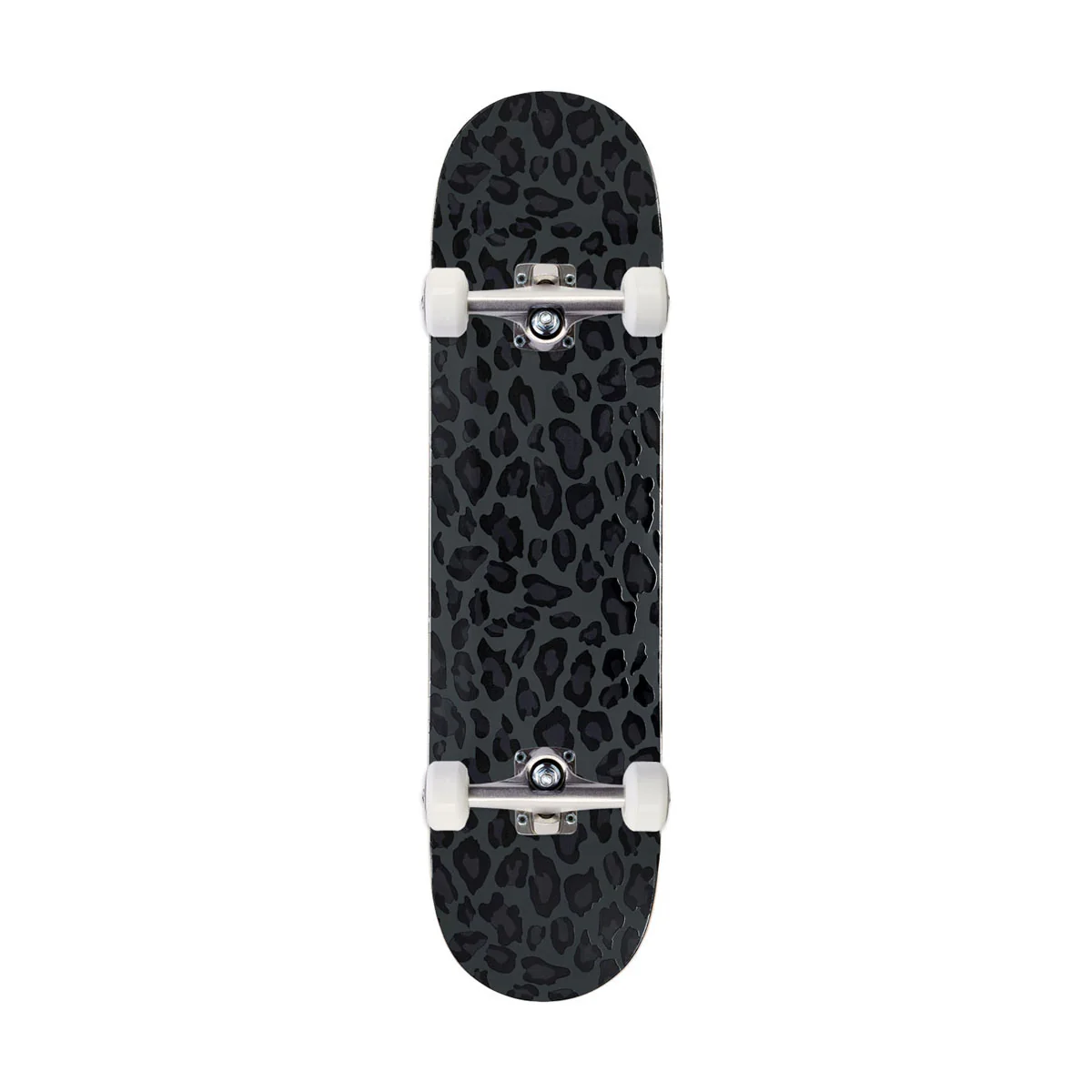 CCS Leopard Embossed Mini Skateboard Complete - Charcoal - Image 4