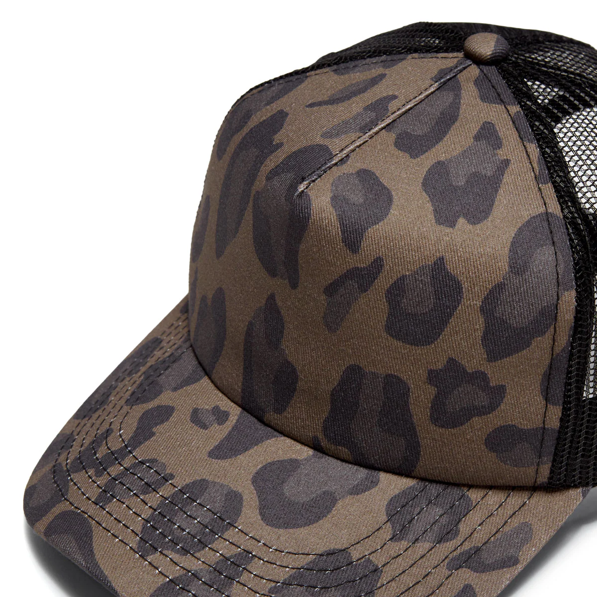 CCS Leopard Trucker Hat - Black/Brown - Image 3