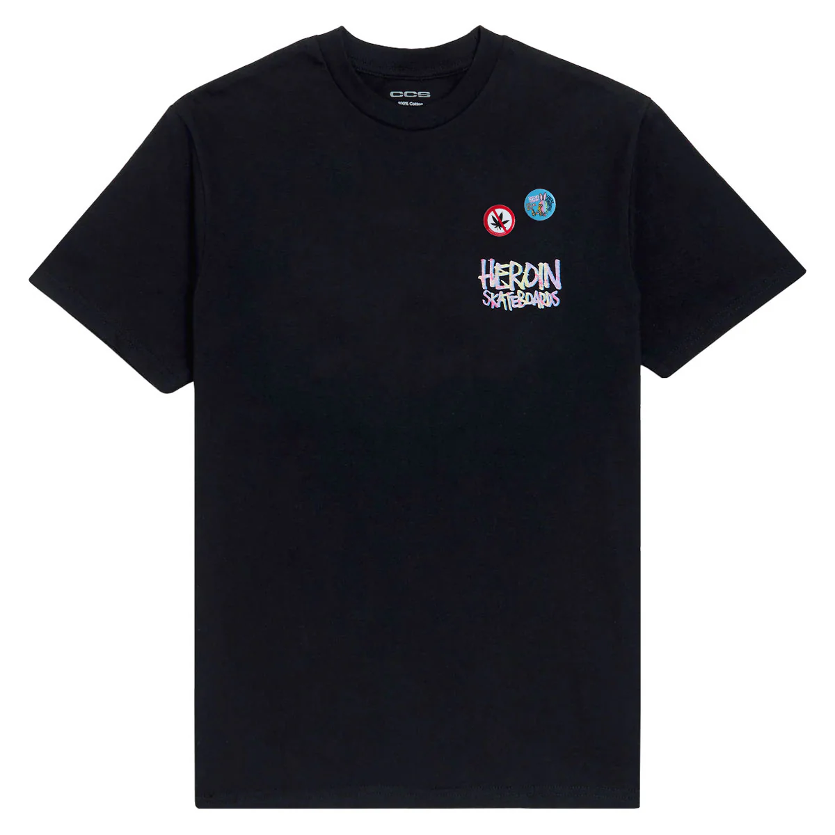 CCS Live x Heroin 420 Egg T-Shirt - Black - Image 2