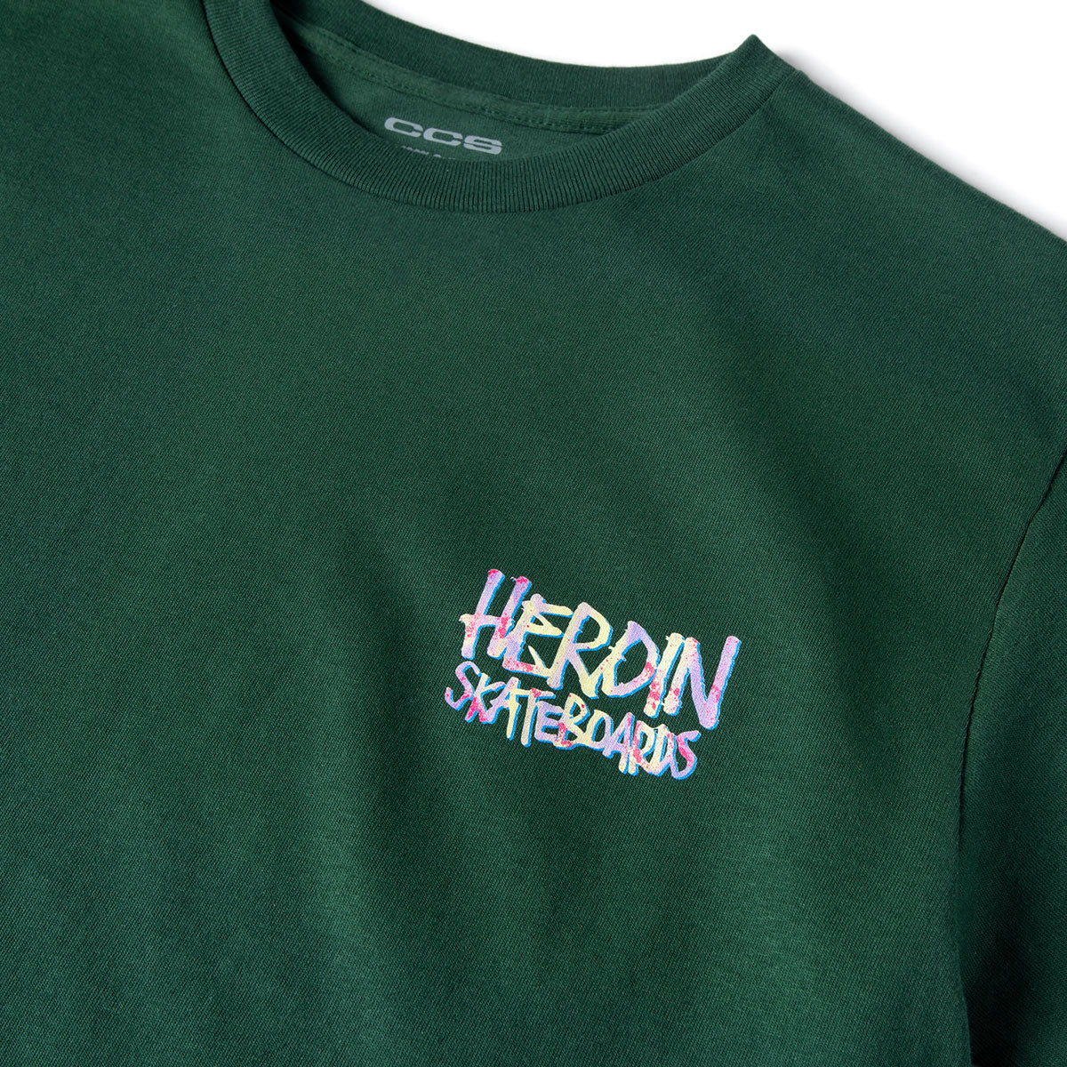 CCS Live x Heroin 420 Egg T-Shirt - Forest Green - Image 3