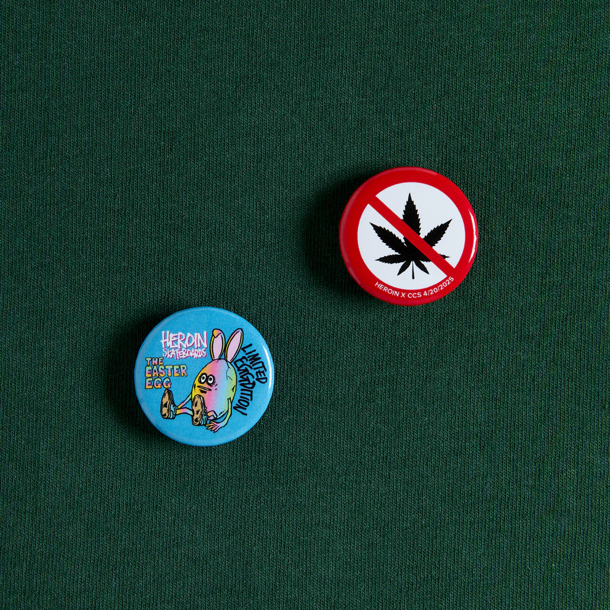 CCS Live x Heroin 420 Egg T-Shirt - Forest Green - Image 5