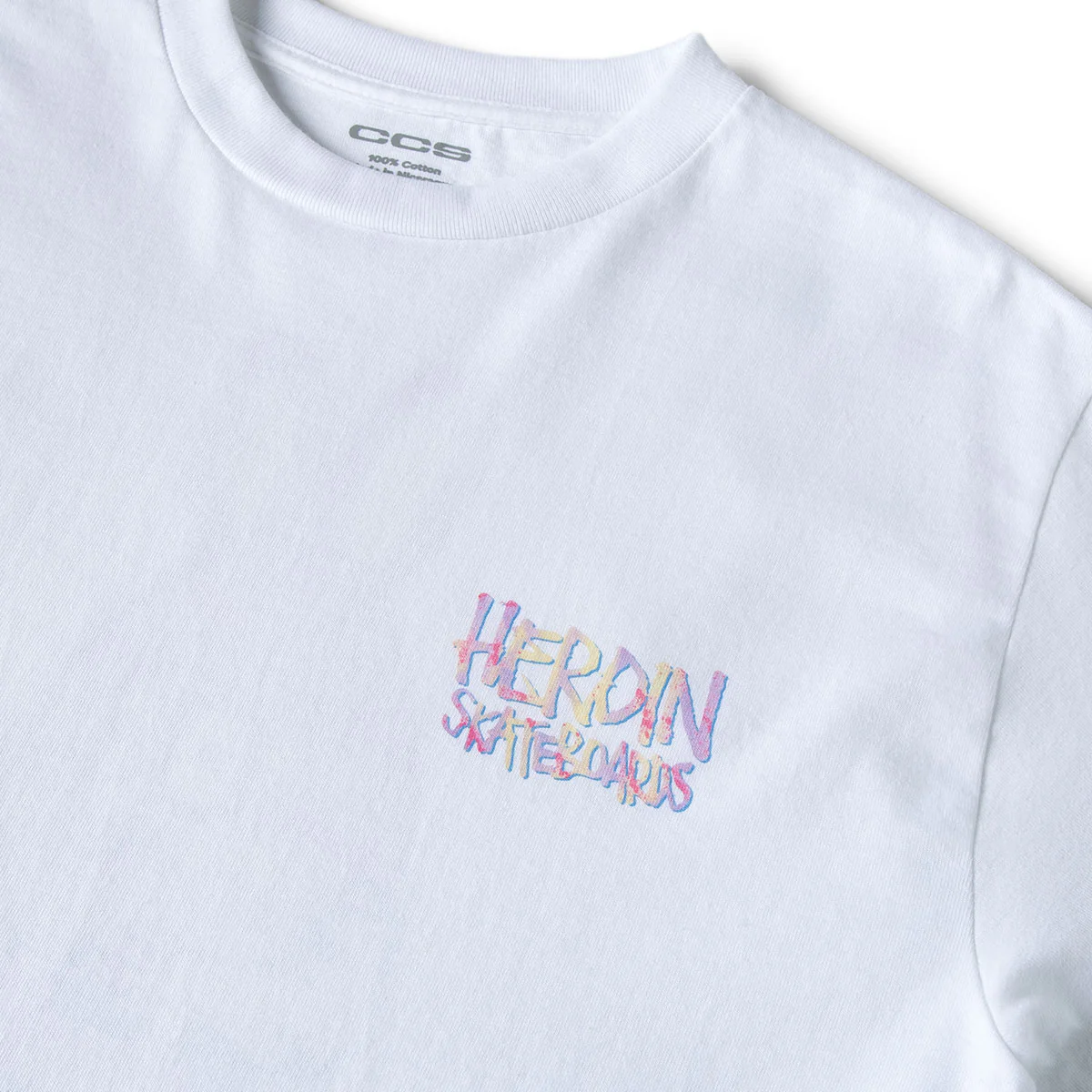 CCS Live x Heroin 420 Egg T-Shirt - White - Image 3