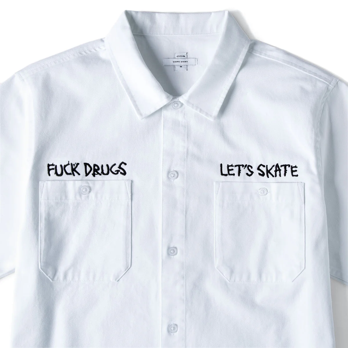 CCS Live x Heroin 420 Work Shirt - White - Image 2