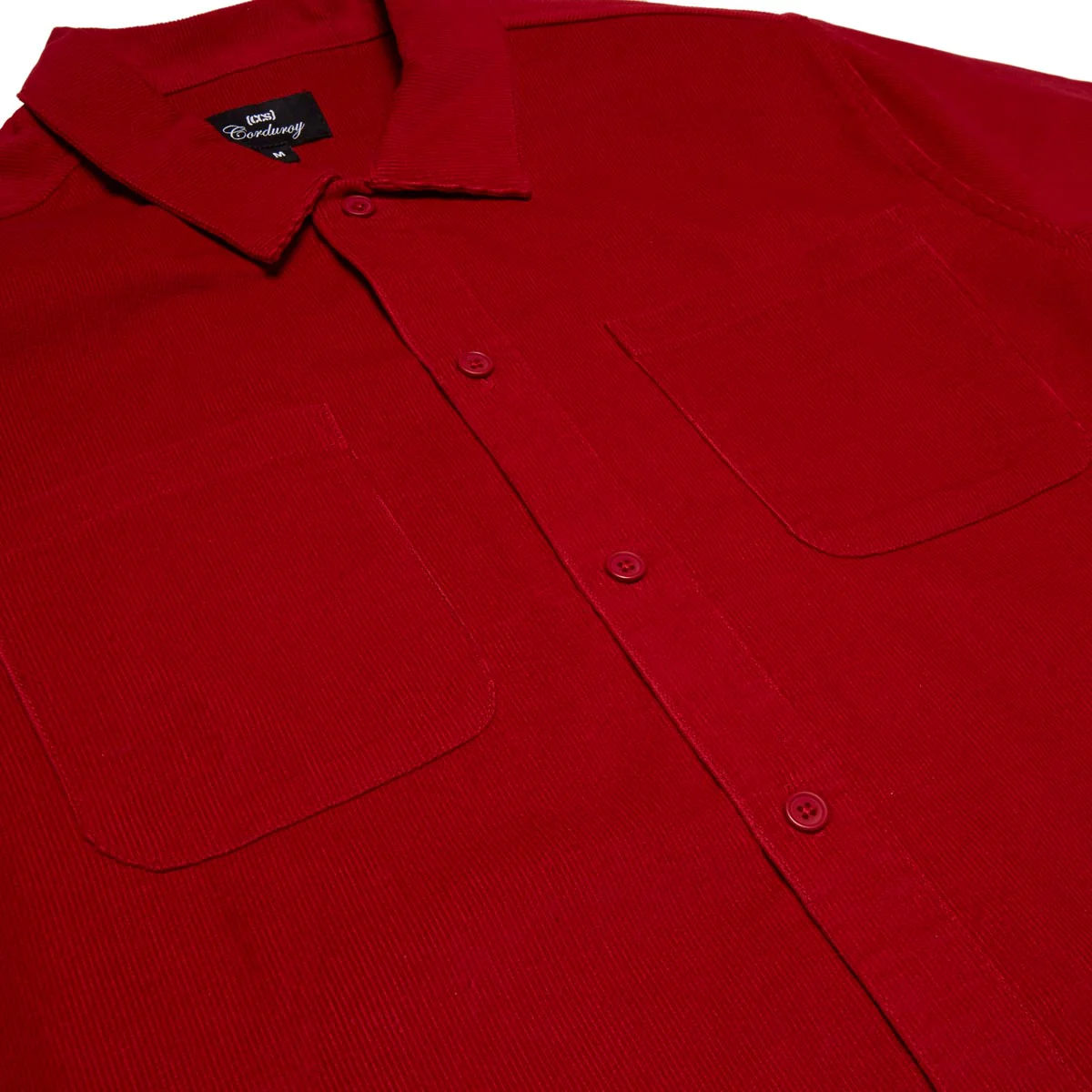 CCS Long Sleeve Corduroy Shirt - Crimson - Image 4