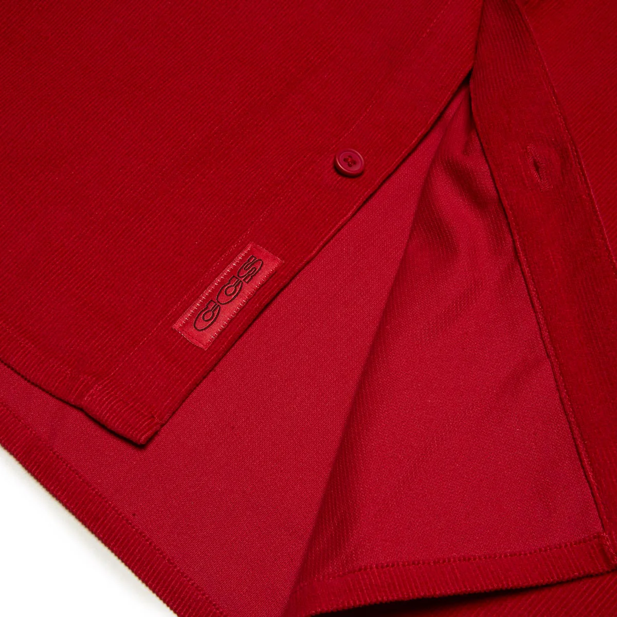 CCS Long Sleeve Corduroy Shirt - Crimson - Image 5