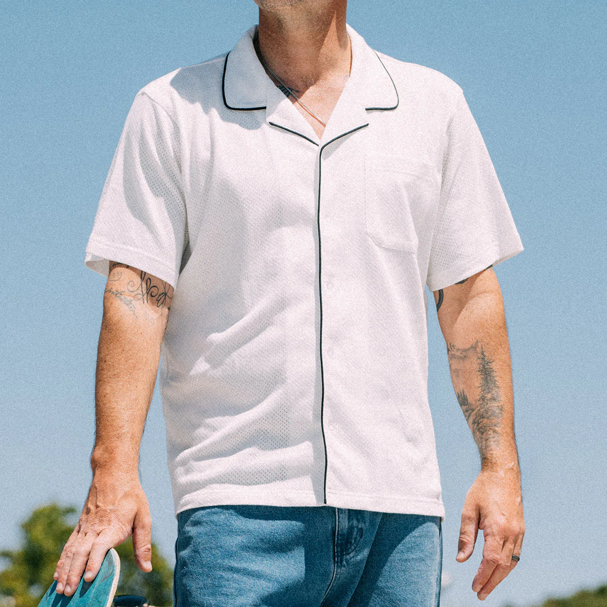 CCS Lounge Mesh Shirt - White - Image 8