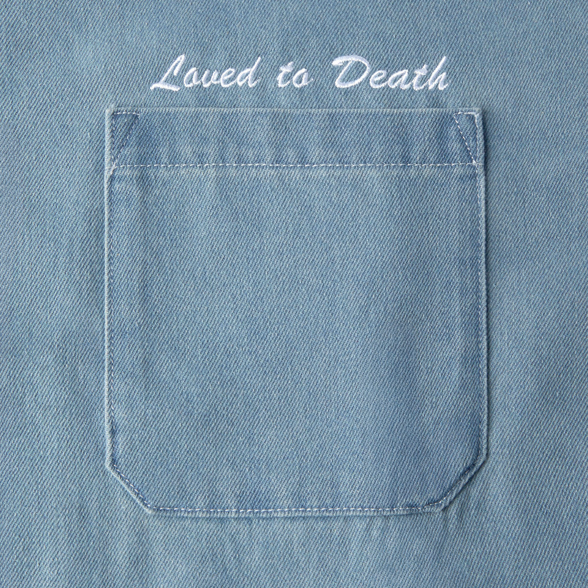 CCS Loved To Death Denim Shirt - Light Blue - Image 2
