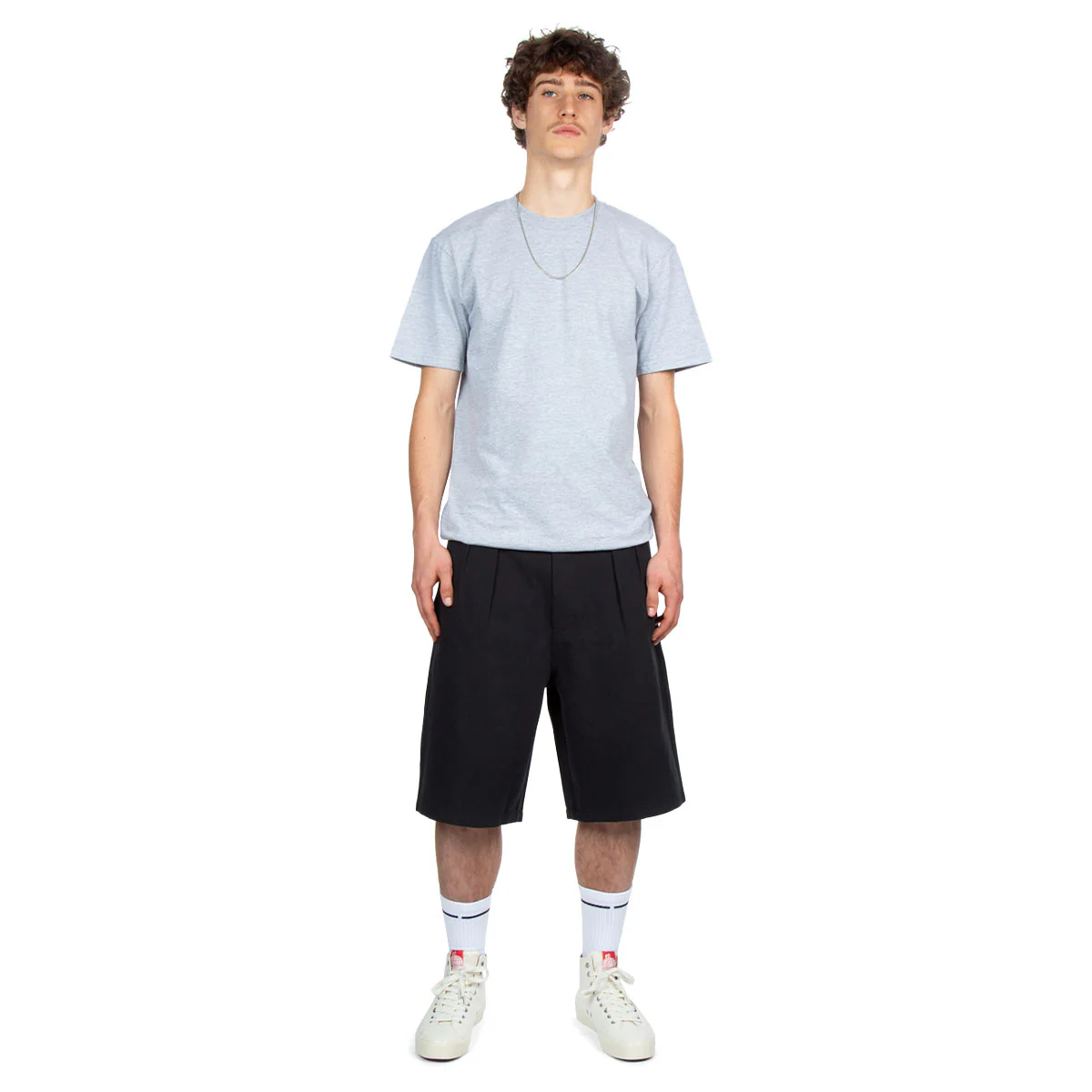 CCS Pleated Chino Shorts - Black - Image 4