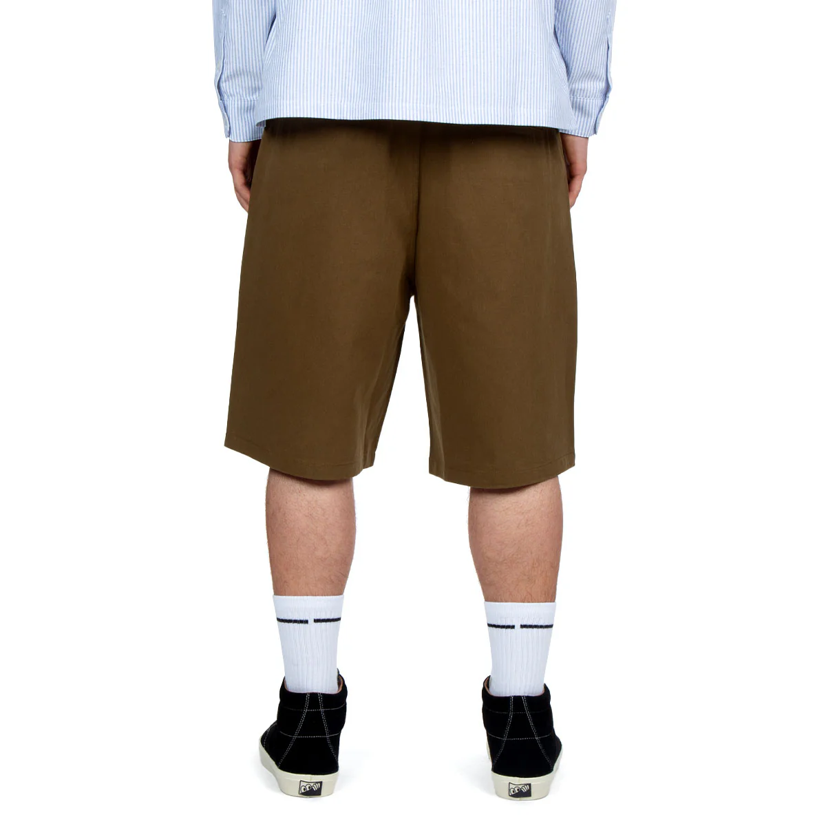 CCS Pleated Chino Shorts - Brown - Image 7