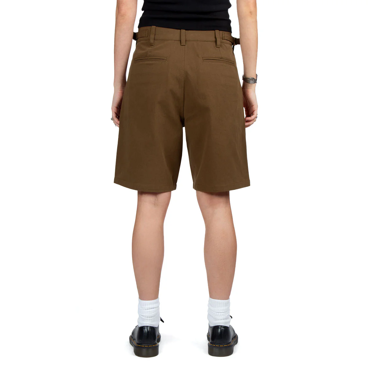 CCS Pleated Chino Shorts - Brown - Image 8