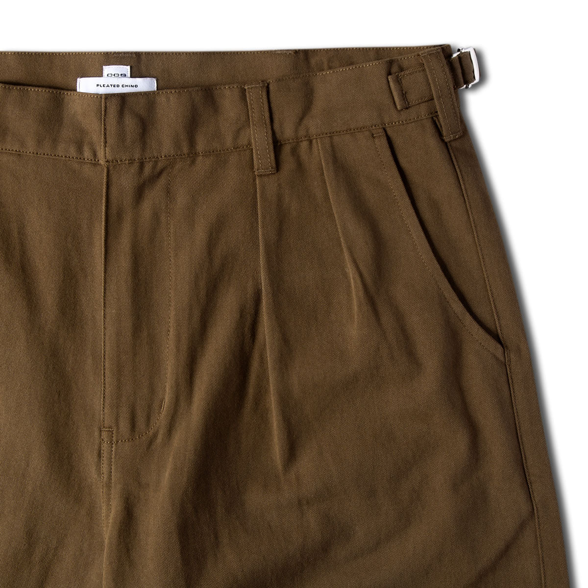 CCS Pleated Chino Shorts - Brown - Image 9