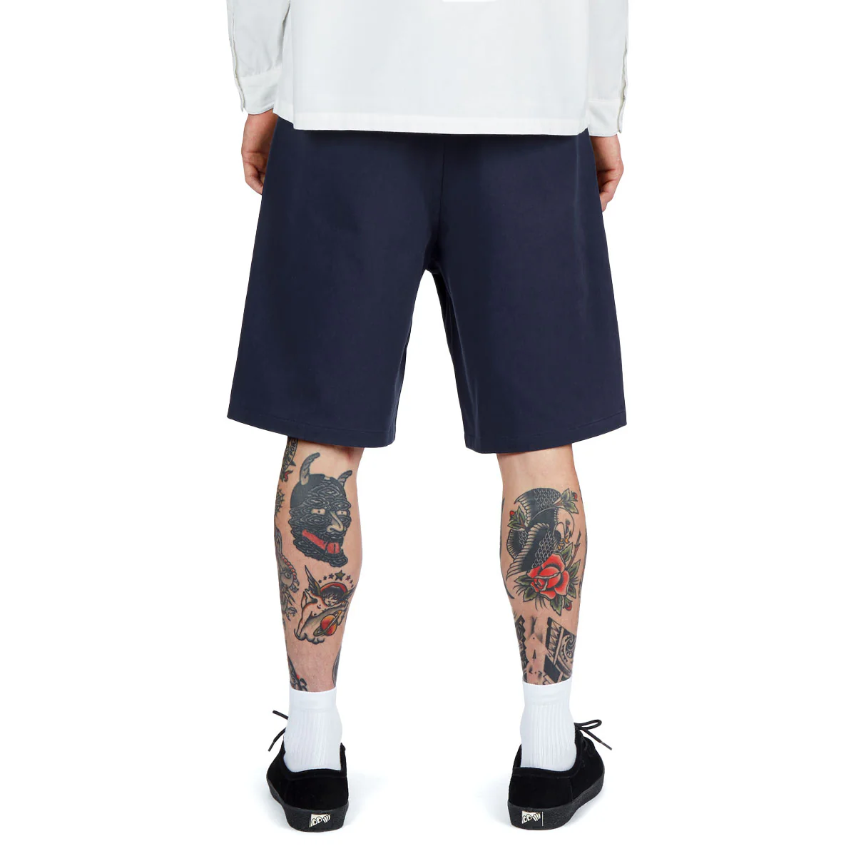 CCS Pleated Chino Shorts - Navy - Image 5