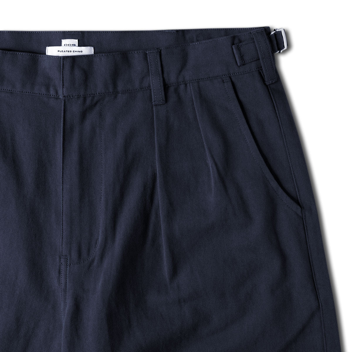 CCS Pleated Chino Shorts - Navy - Image 8