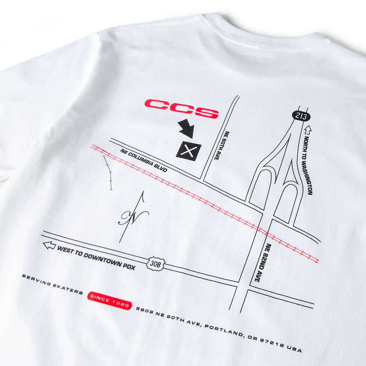 CCS Portland Shop T-Shirt - Black/Red - Image 4