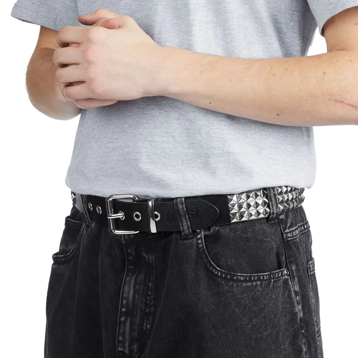 CCS Pyramid Studded Belt - 3 Row - Black - Image 5