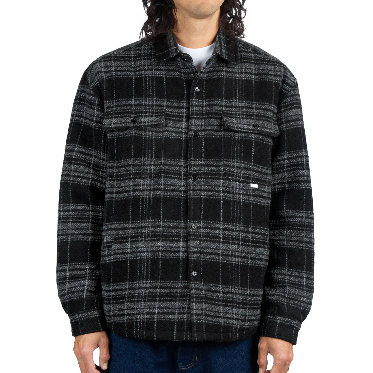 CCS Quilted Flannel Jacket - Black/White - Image 6