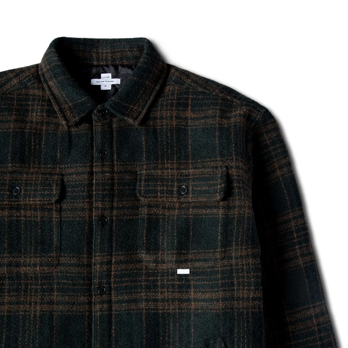 CCS Quilted Flannel Jacket - Green/Brown - Image 7