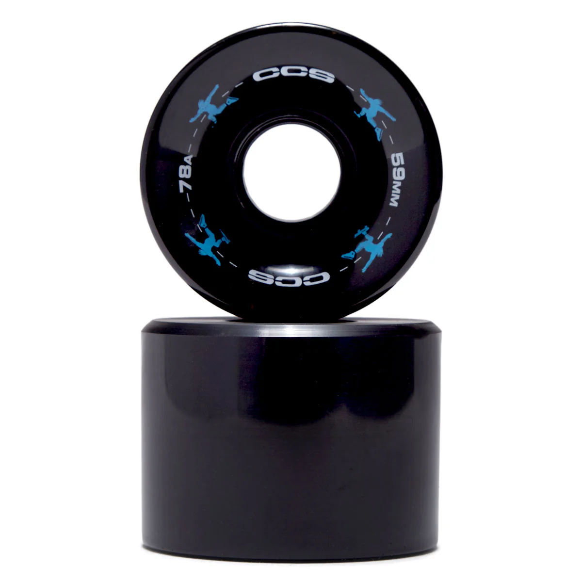 CCS Retro Cruiser 78a Skateboard Wheels - Black - 59mm - Image 2