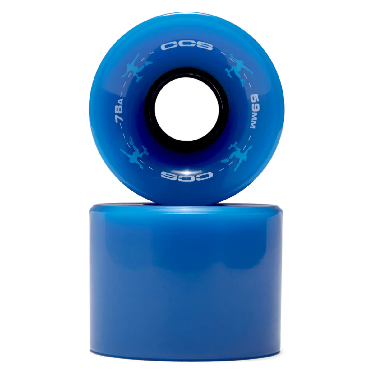 CCS Retro Cruiser 78a Skateboard Wheels - Blue - 59mm - Image 2