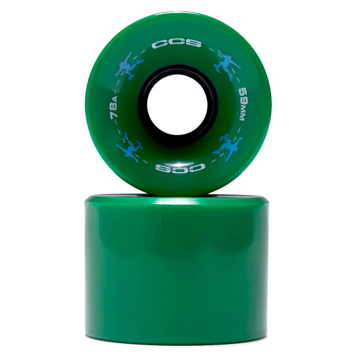 CCS Retro Cruiser 78a Skateboard Wheels - Green - 59mm - Image 2