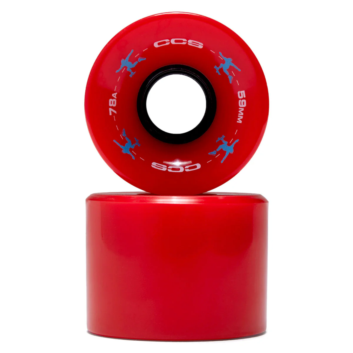 CCS Retro Cruiser 78a Skateboard Wheels - Red - 59mm - Image 2